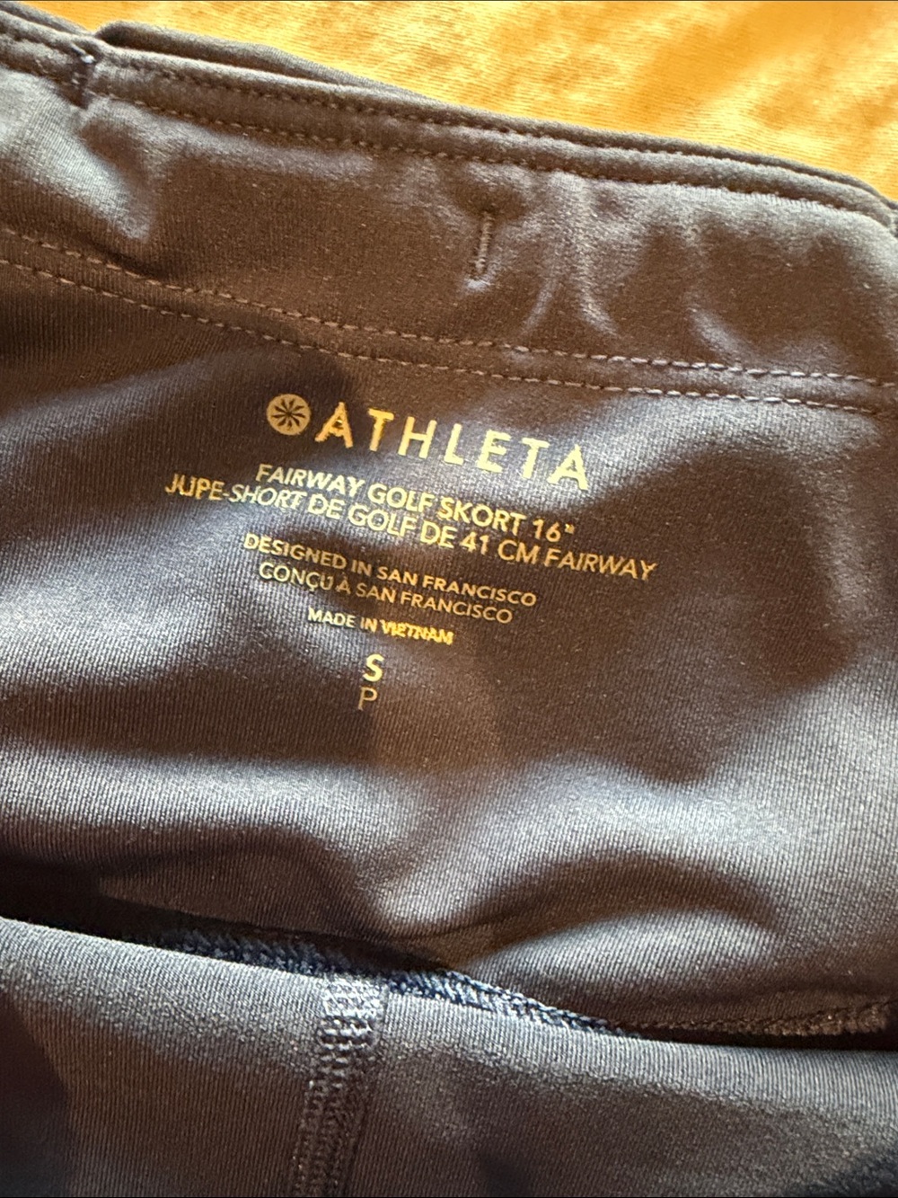 Athleta Navy Blue Athletic Skort with Zip Pockets - Picture 3 of 4